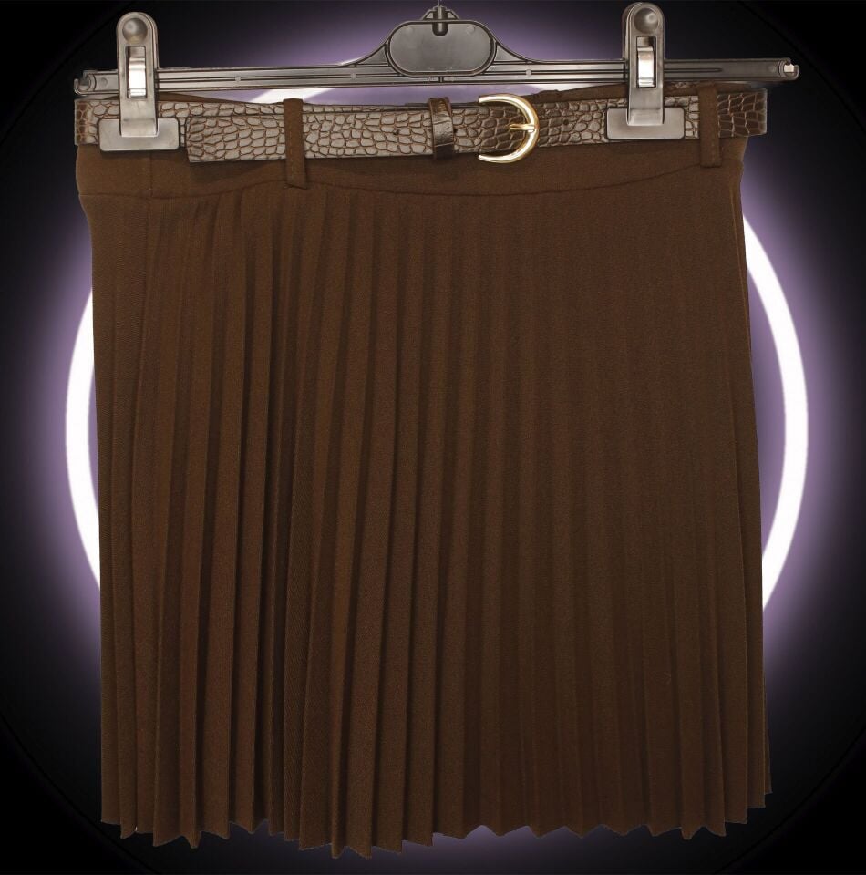 PİLİSELİ ETEK KAHVE