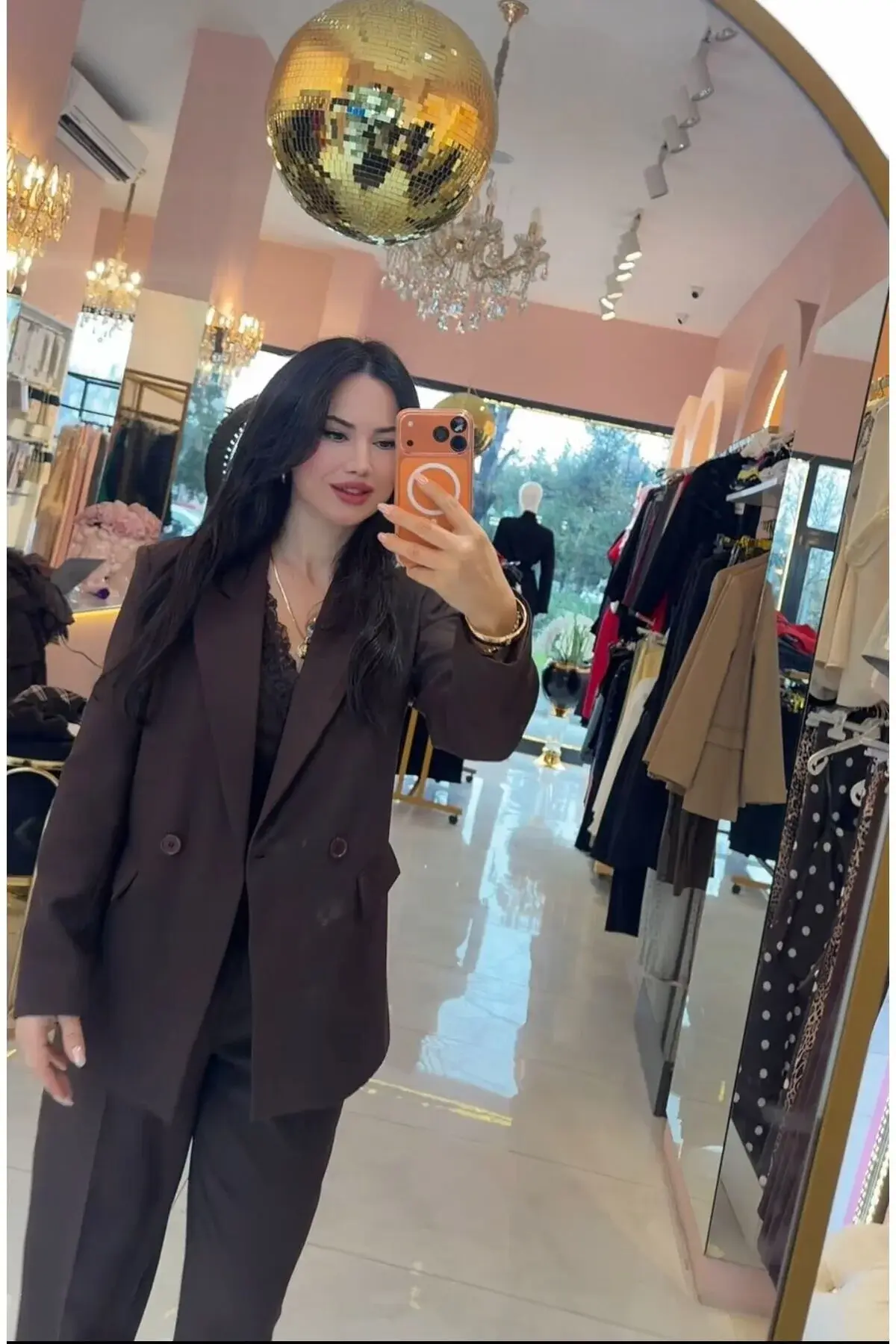 KOYU KAHVE BLAZER CEKET