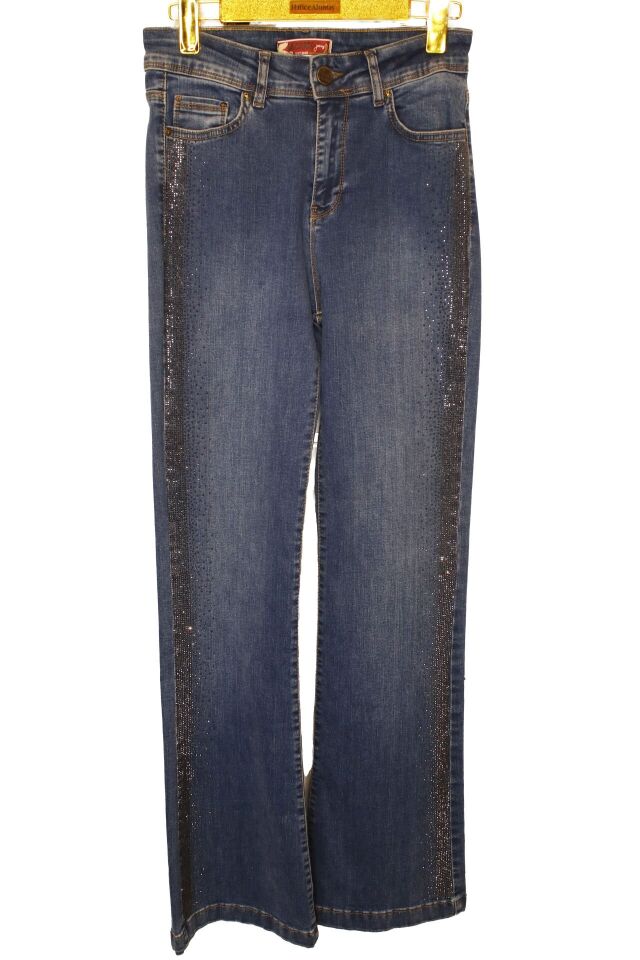 LİKRALI İSPANYON PAÇA TAŞLI JEAN 38