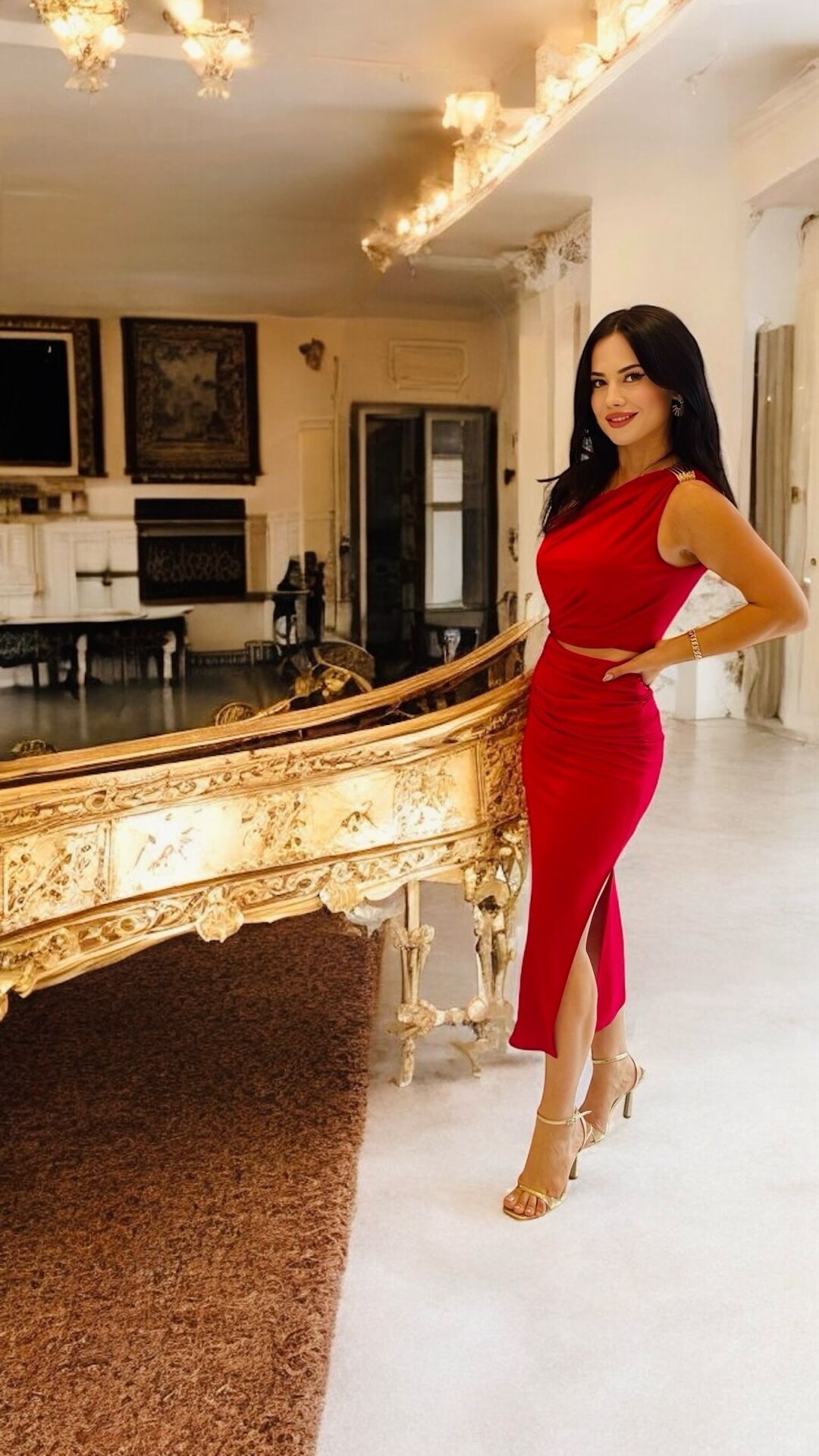 FUŞYA TEK OMUZ TOKALI BEL DEKOLTELİ ELBİSE