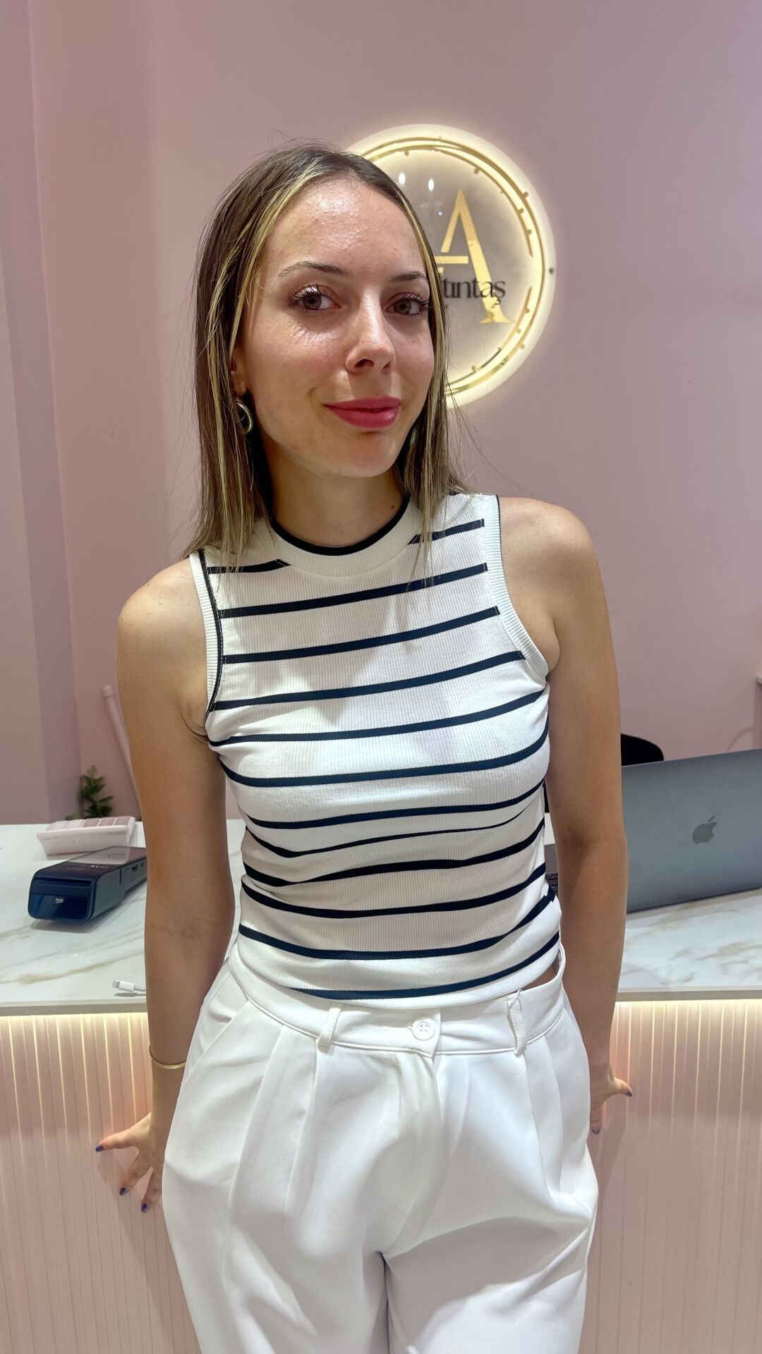 BEYAZ ÇİZGİLİ KAŞKORSE ATLET