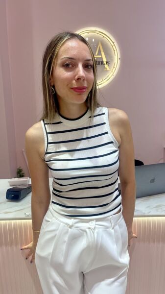 BEYAZ ÇİZGİLİ KAŞKORSE ATLET