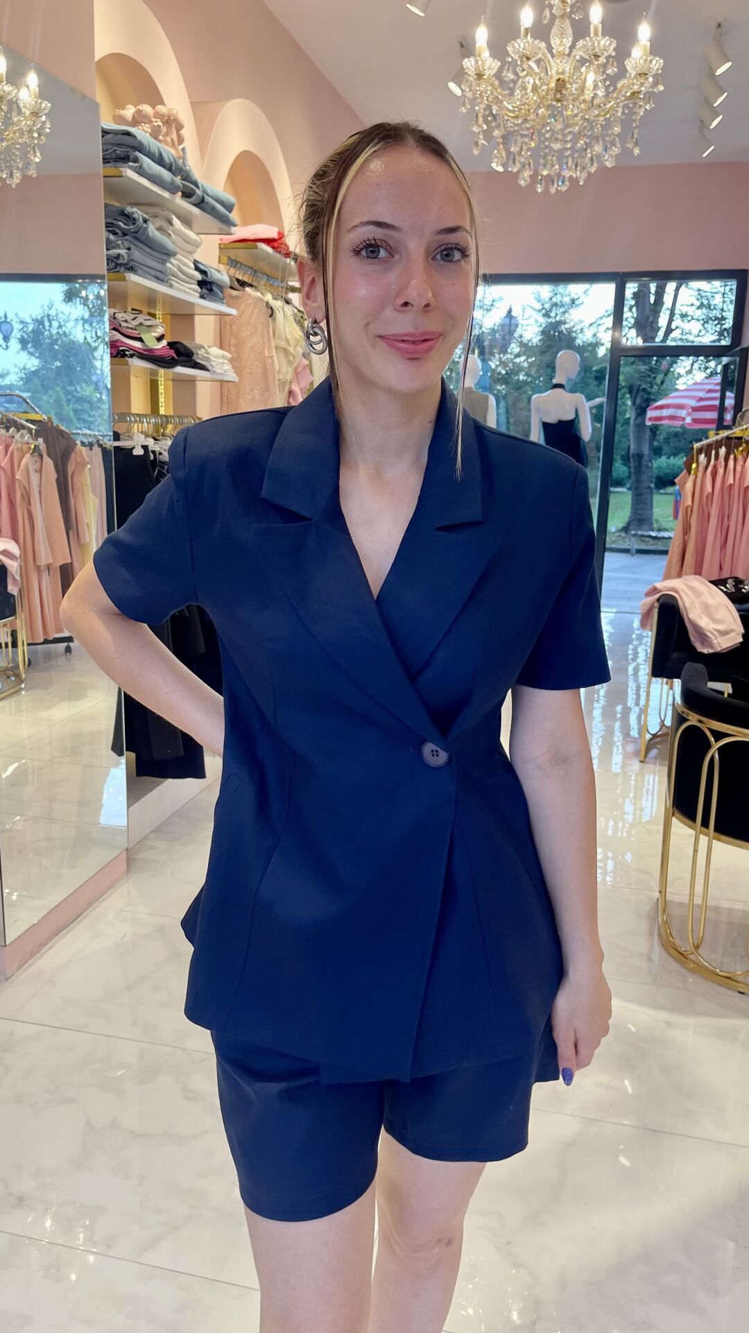 LACİVERT CEKET ŞORT TAKIM