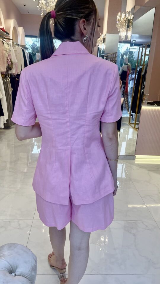 PEMBE CEKET ŞORT TAKIM S