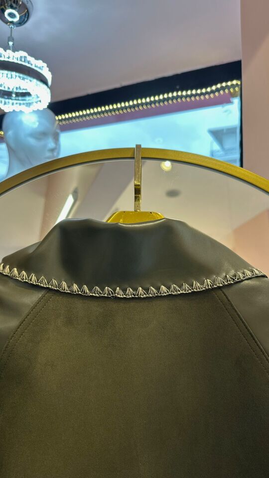 HAKİ DERİ NUBUK CEKET