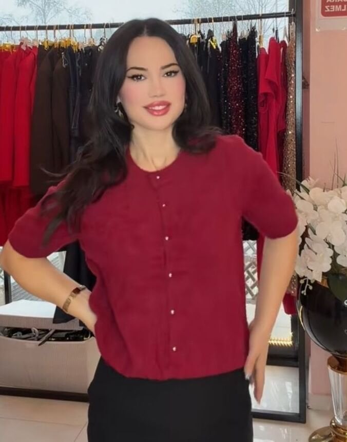 DÜĞME DETAY BORDO HIRKA KAZAK