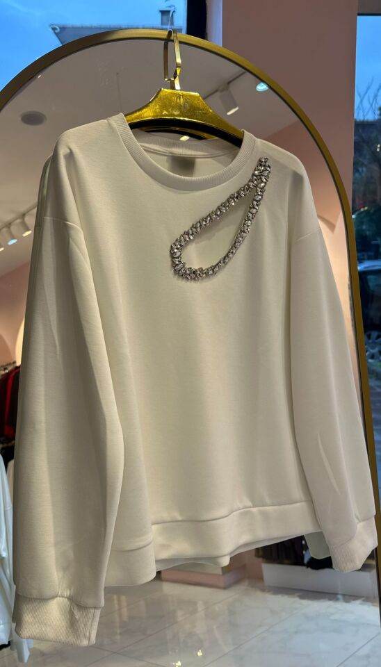 DAMLA TAŞ DETAYLI  SWEAT