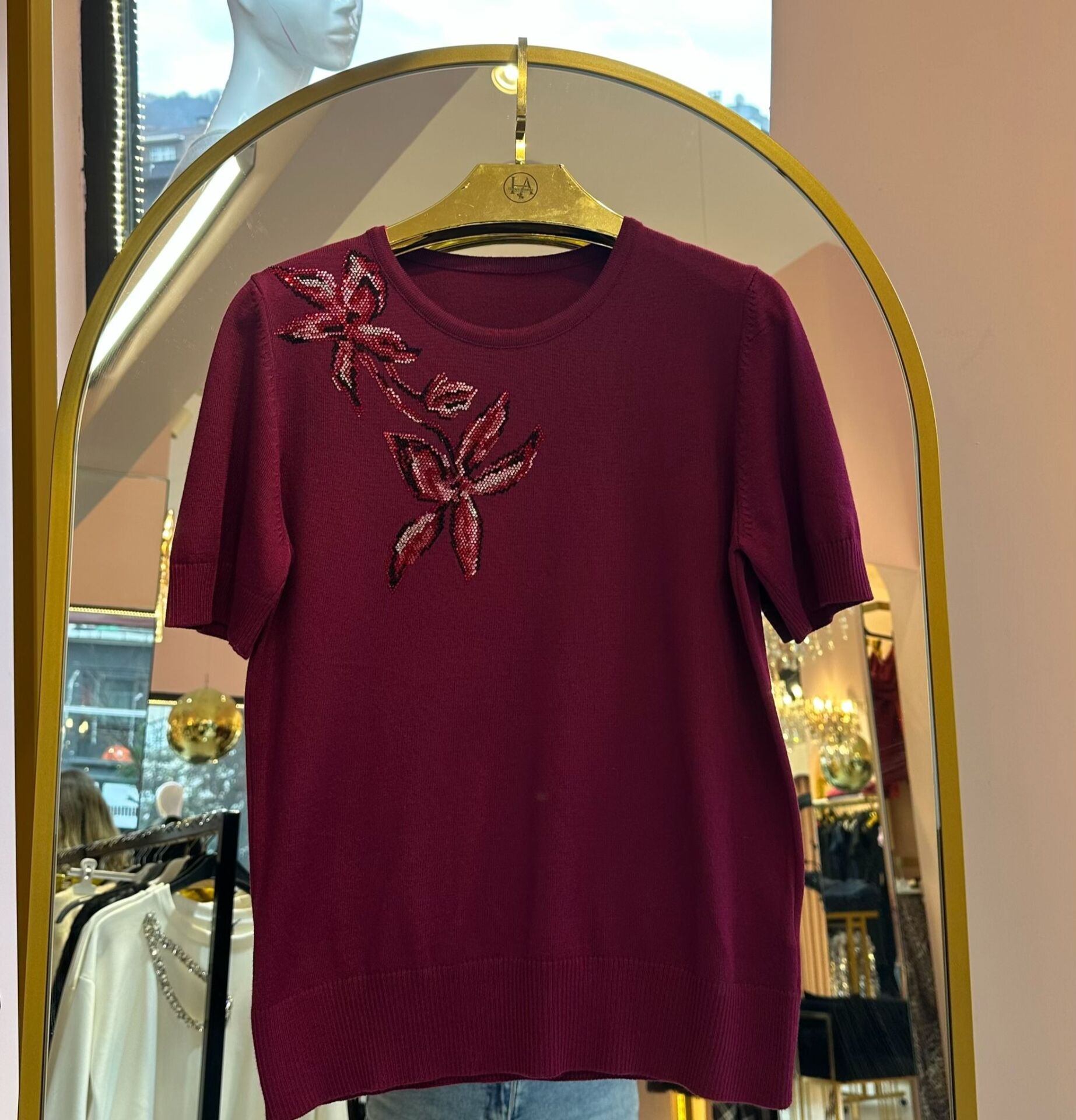 TAŞ İŞLEME DETAY MÜRDÜM TRİKO BLUZ