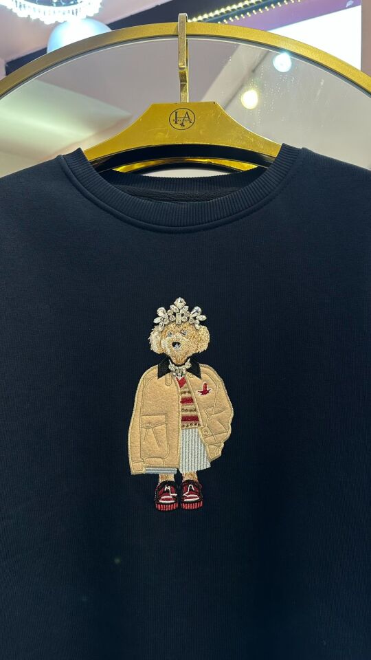 AYICIK DETAY OVERSİZE LACİVERT SWEAT