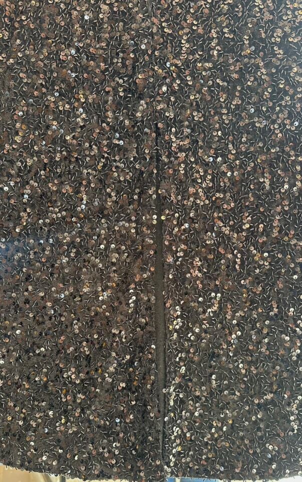 SİYAH PAYET VE BONCUK DETAY ETEK