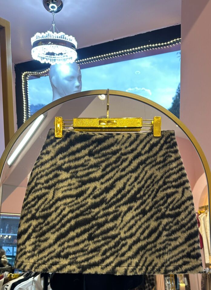 ZEBRA DESEN MİNİ ETEK