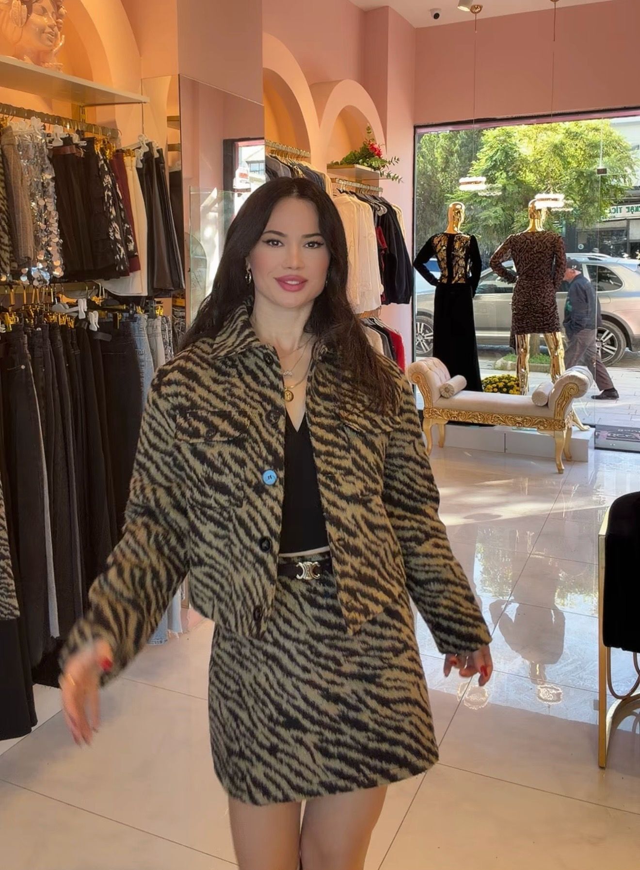 ZEBRA DESEN MİNİ ETEK