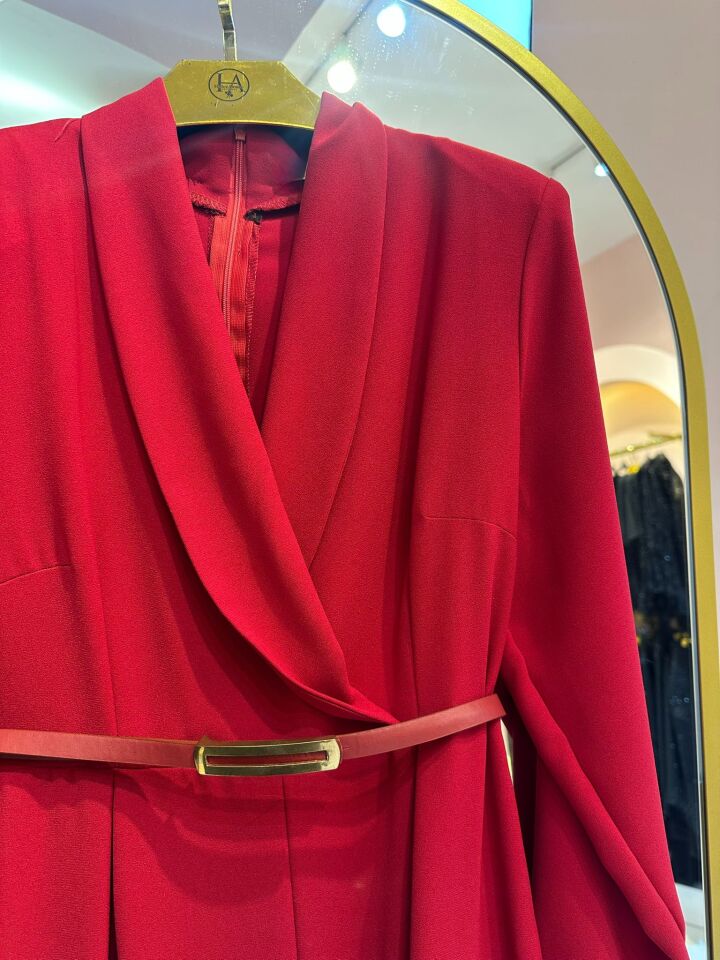 KEMER DETAY VATKALI KIRMIZI TULUM