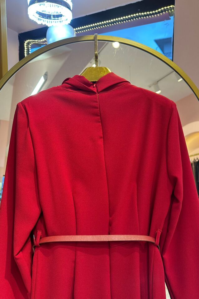 KEMER DETAY VATKALI KIRMIZI TULUM