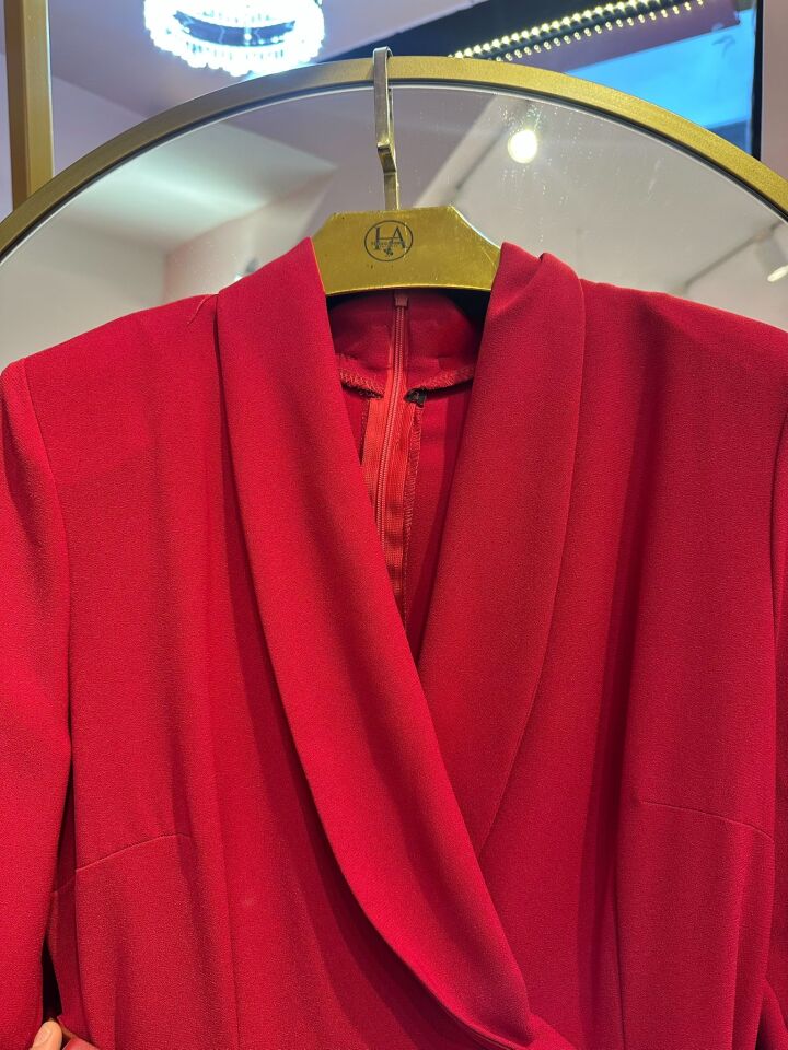 KEMER DETAY VATKALI KIRMIZI TULUM