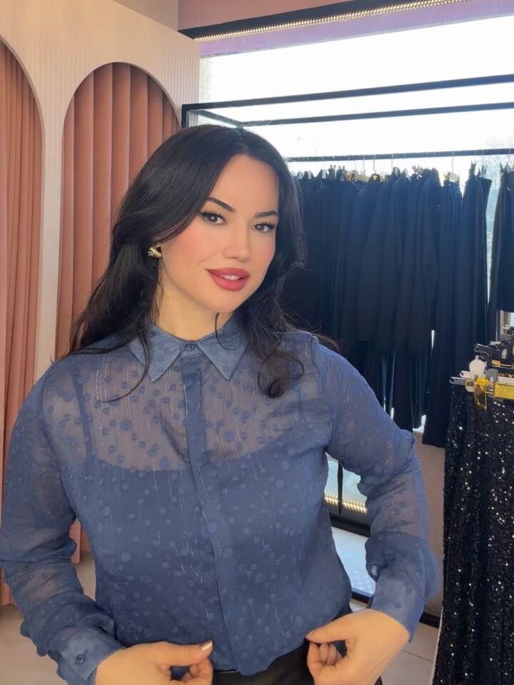 TRANSPARAN DETAY BODYLİ ŞİFON GÖMLEK