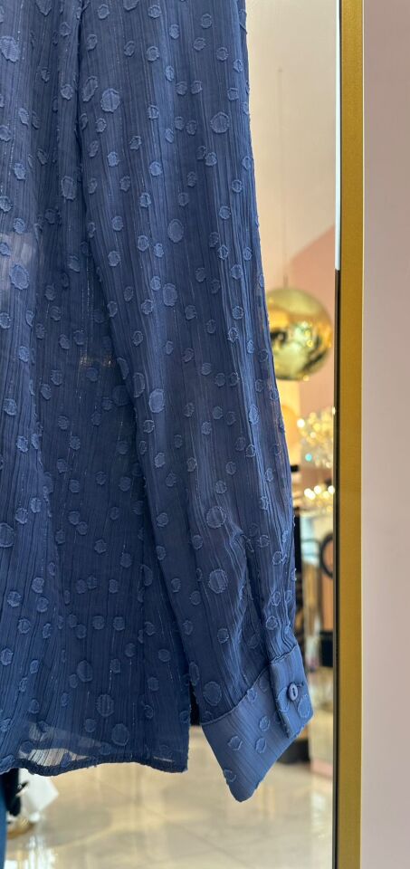 TRANSPARAN DETAY BODYLİ ŞİFON GÖMLEK