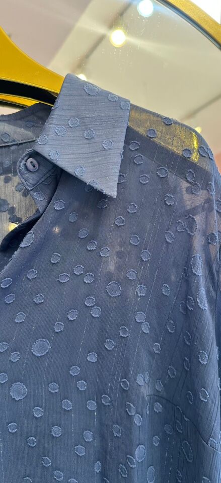 TRANSPARAN DETAY BODYLİ ŞİFON GÖMLEK