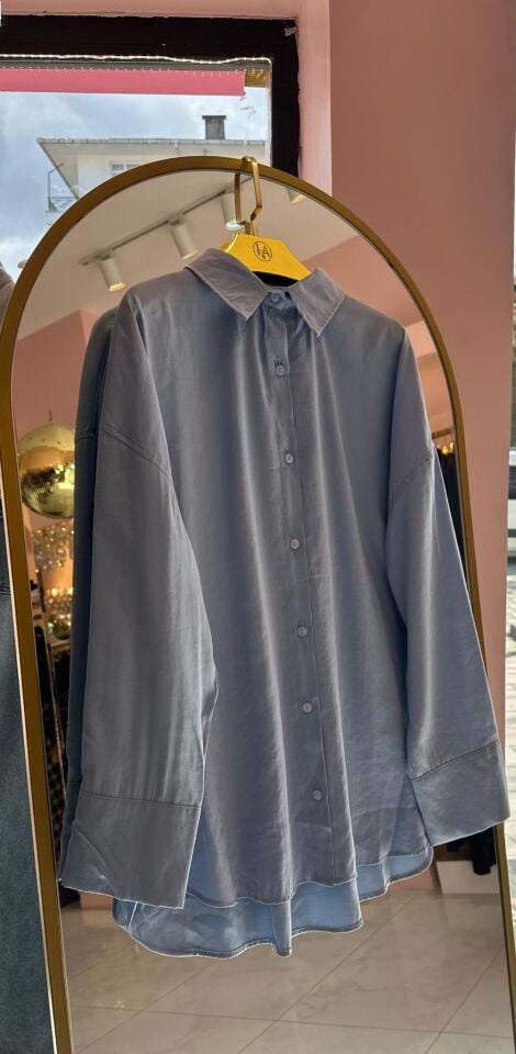 BAĞLAMA DETAY BEBE MAVİSİ PANTOLON GÖMLEK TAKIM