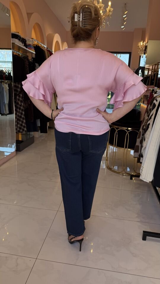 ŞERİT TAŞ DETAYLI KOT PANTOLON