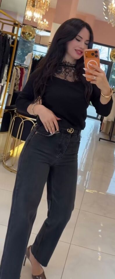 ORJİNAL MARKA BORU PAÇA FÜME JEAN PANTOLON