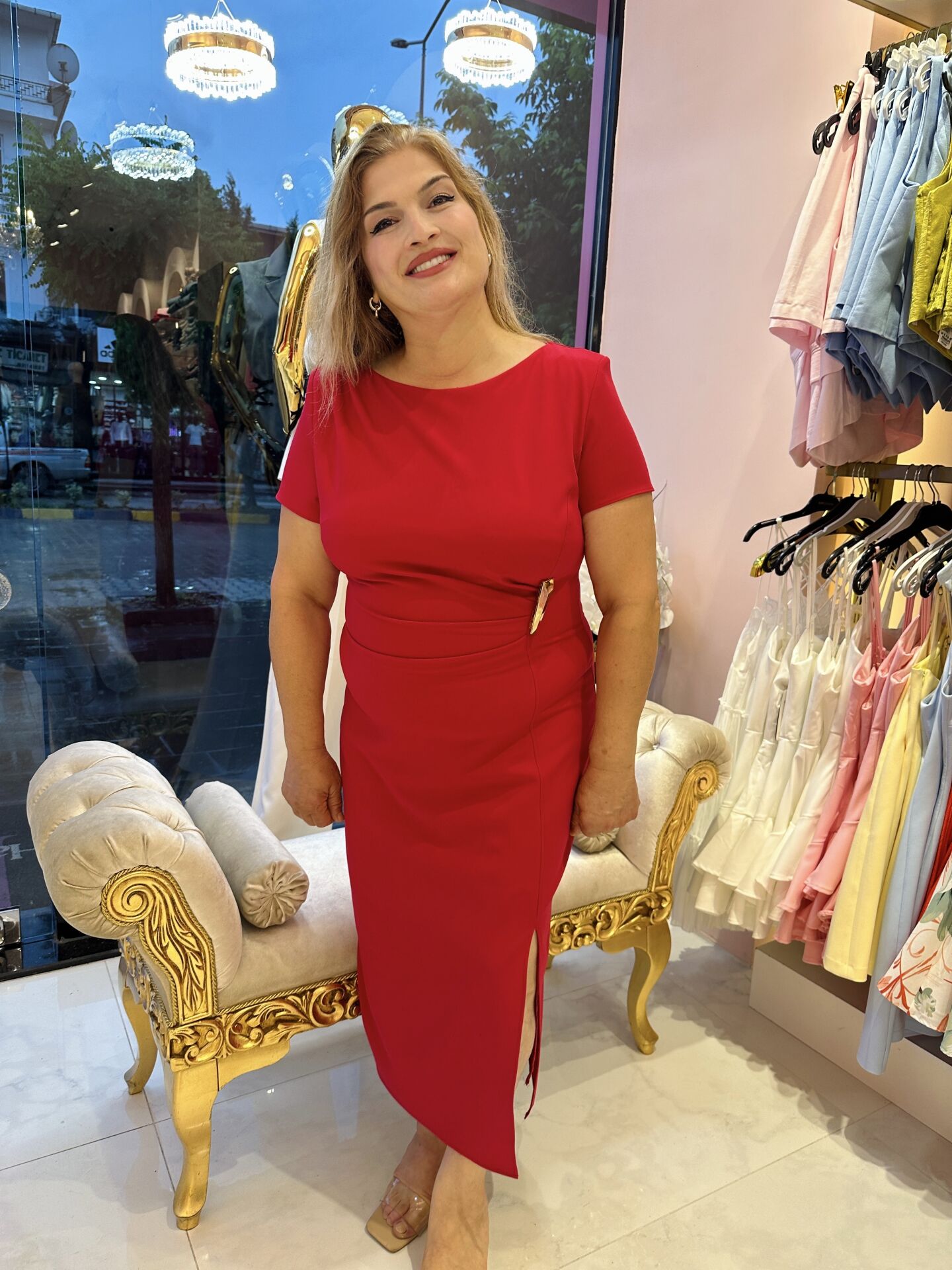 FUŞYA GOLD TOKALI ABİYE ELBİSE