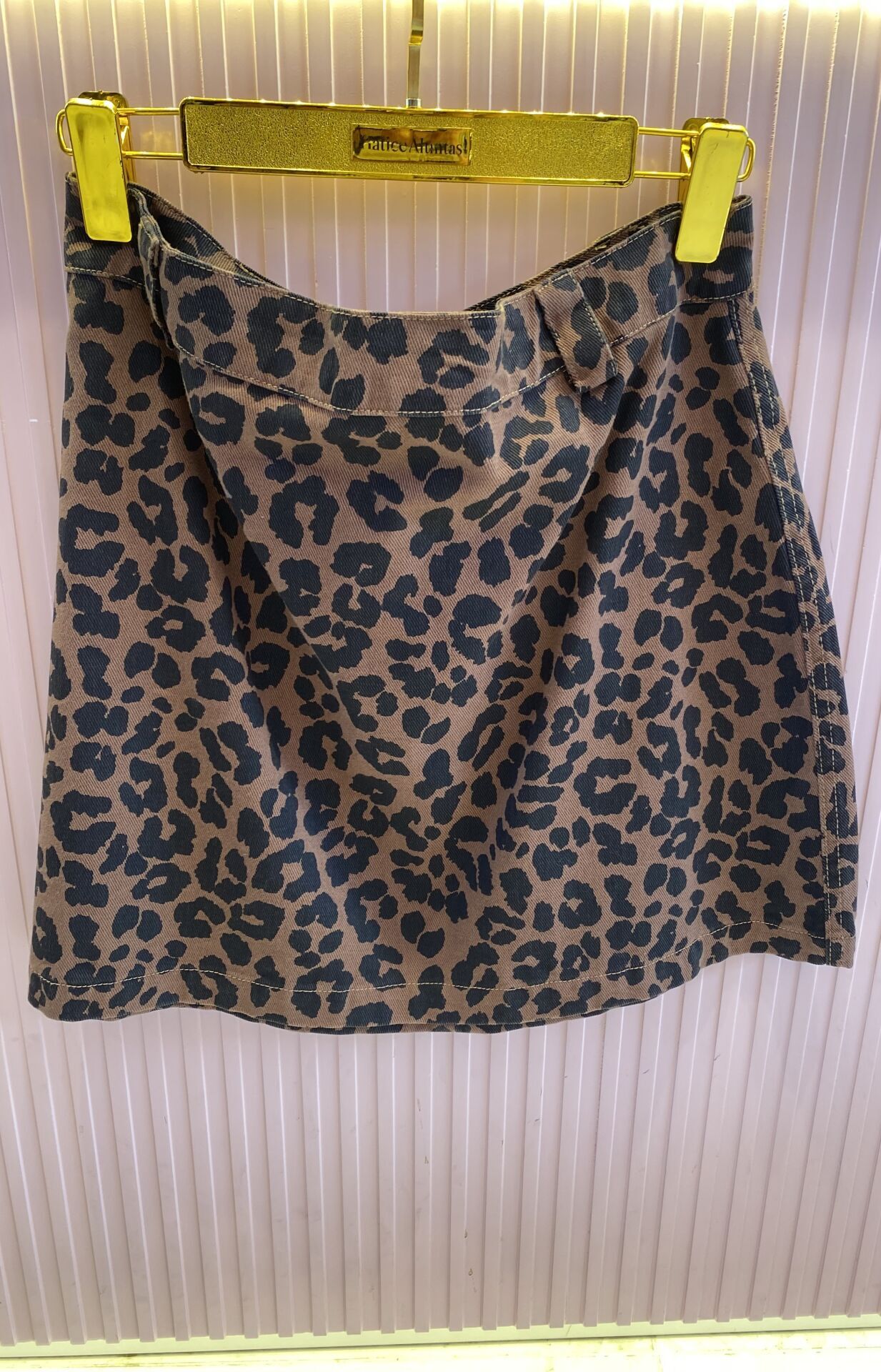 LEOPAR DESENLİ MİNİ ETEK