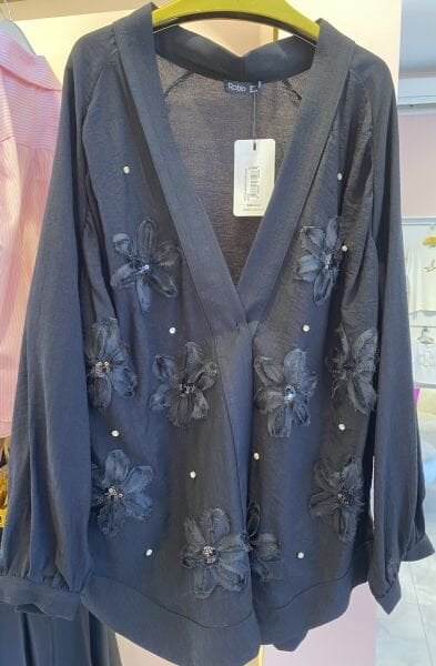 SİYAH UZUN YELEKLİ GÖMLEK