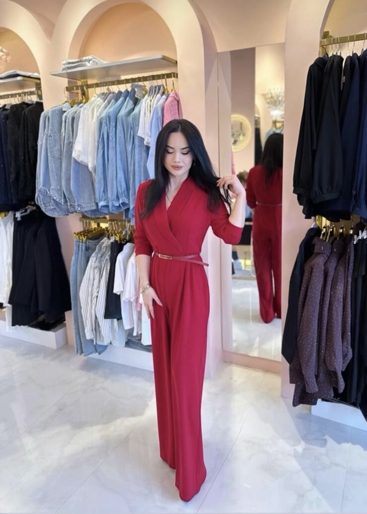 KIRMIZI KEMERLİ ABİYE TULUM