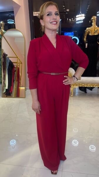 KIRMIZI KEMERLİ ABİYE TULUM