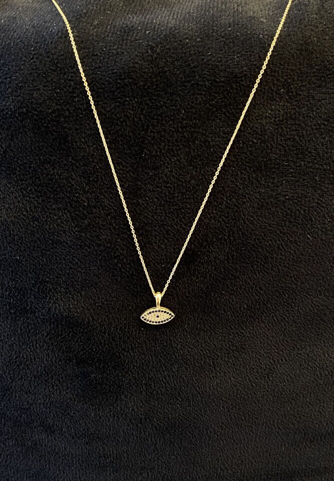 GOLD GÖZ MOTİFLİ KOLYE