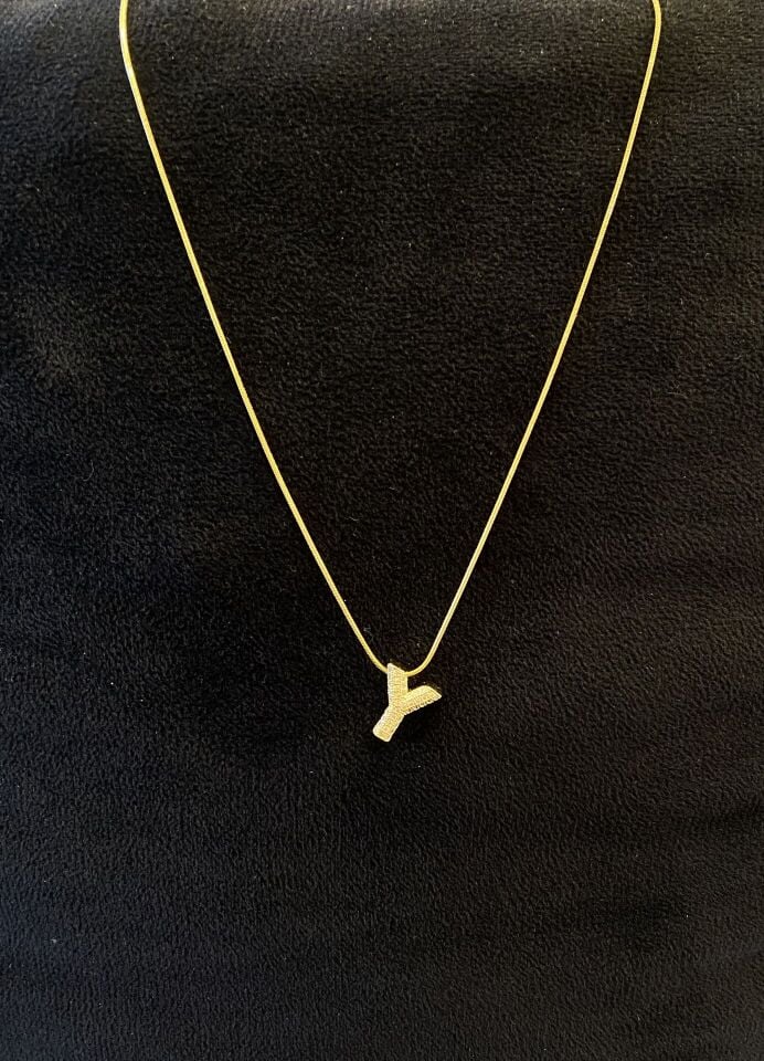Y HARFLİ GOLD KOLYE