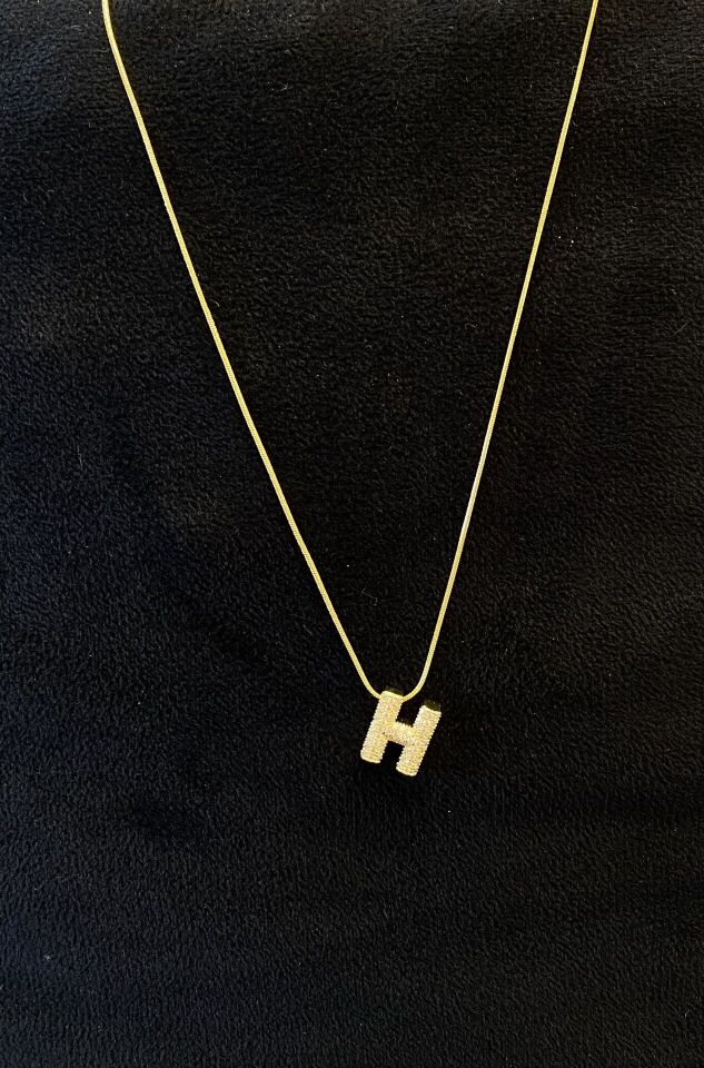 H HARFLİ GOLD KOLYE ST