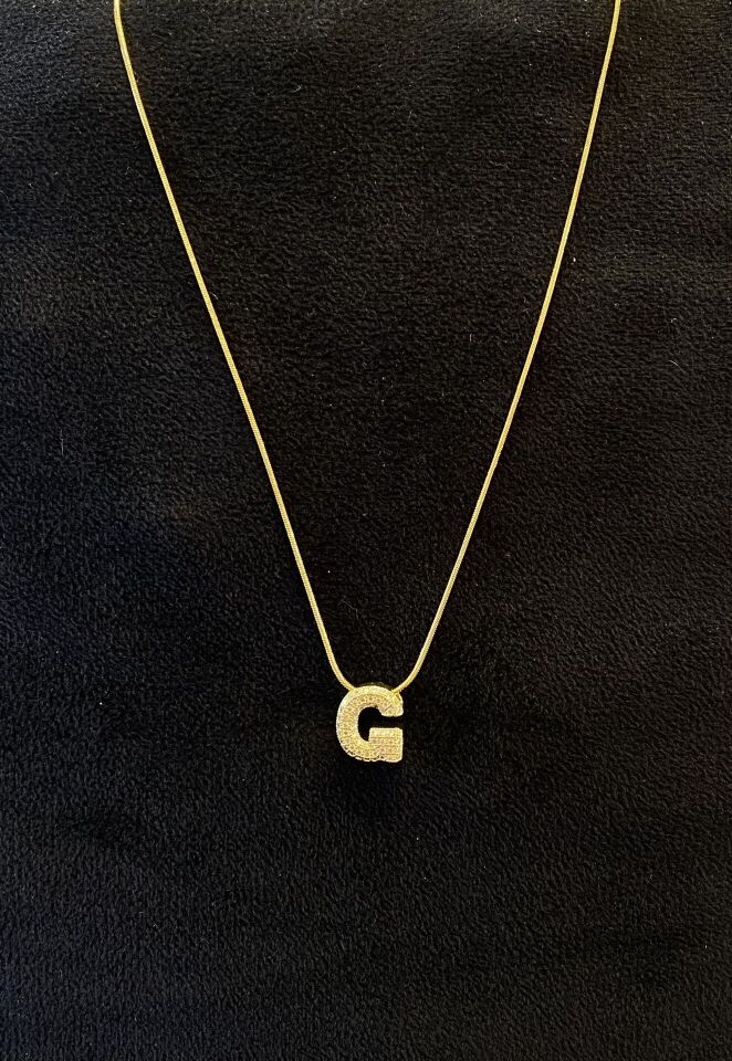 G HARFLİ GOLD KOLYE