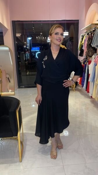 SİYAH VOLANLI BÜYÜK BEDEN ETEK