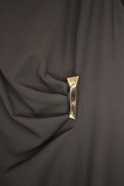 SİYAH GOLD TOKALI ABİYE ELBİSE