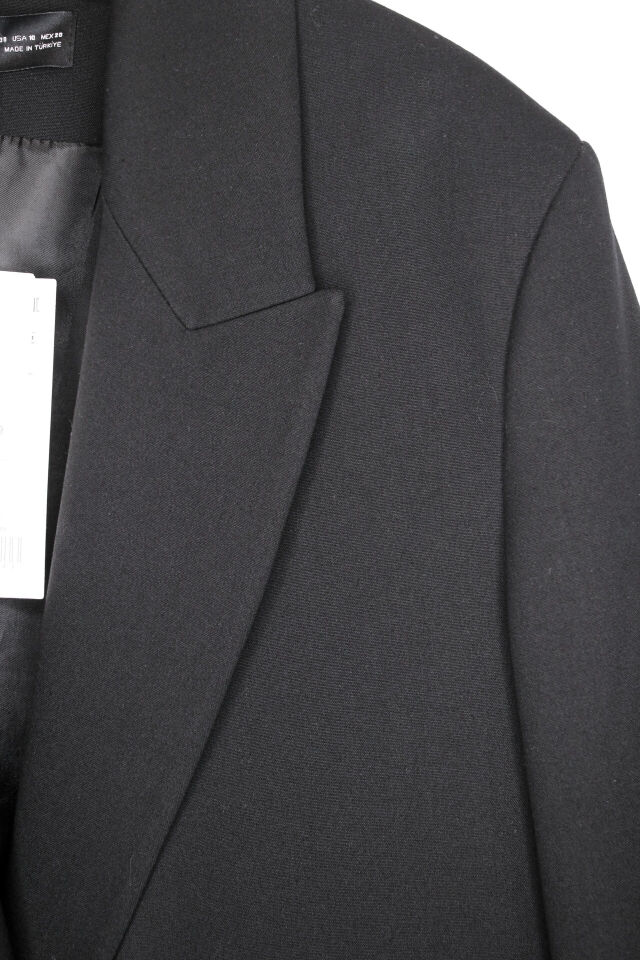 SİYAH DÜĞME DETAYLI BLAZER CEKET
