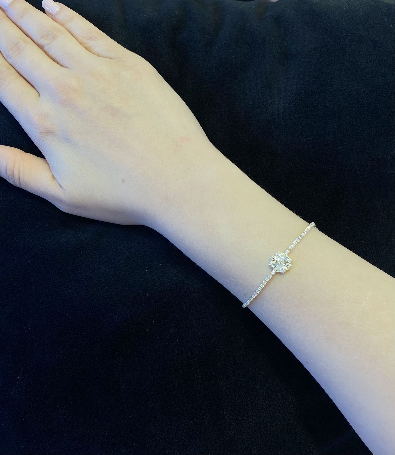 PIRLANTA İŞLEMELİ GOLD BİLEKLİK