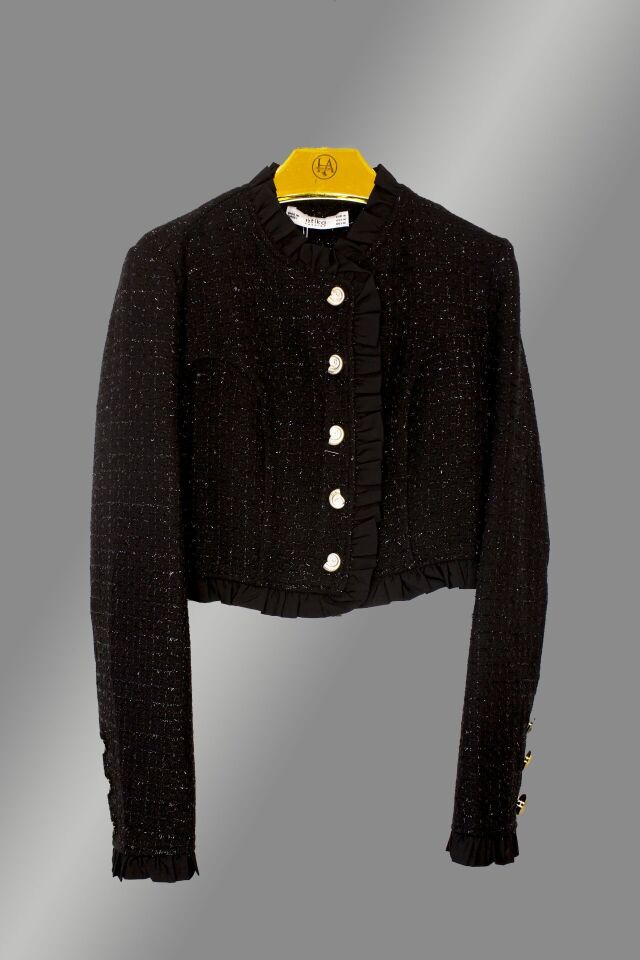 SİYAH GOLD DÜĞMELİ TÜVİT CEKET