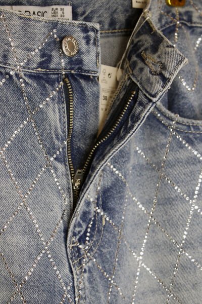 TAŞLI  LOOSE  FİT KOT PANTOLON